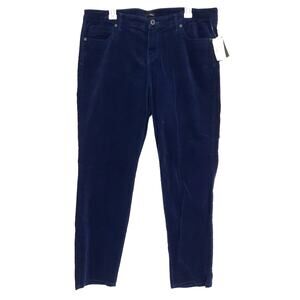 NWT Edyson Stitchfix Navy Blue Corduroy Pants Sz 33 14 Hampton Skinny High Rise